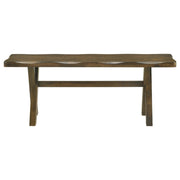 Alston 47-inch Solid Wood Dining Bench Knotty Nutmeg - detail 3
