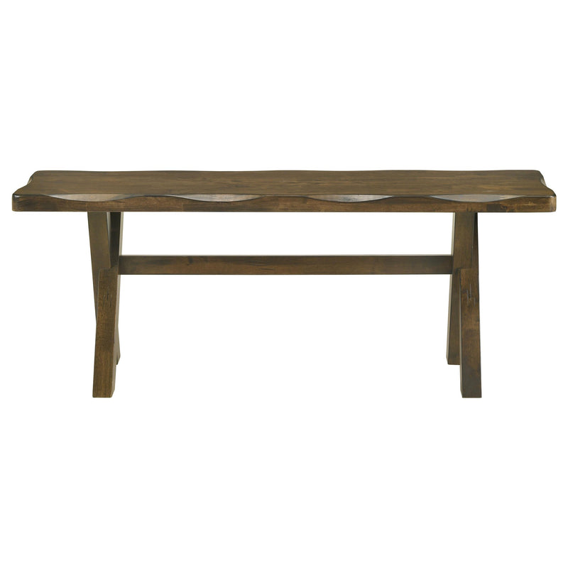 Alston 47-inch Solid Wood Dining Bench Knotty Nutmeg - detail 3