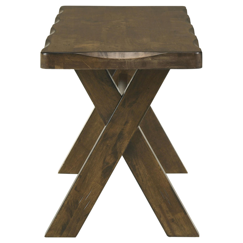 Alston 47-inch Solid Wood Dining Bench Knotty Nutmeg - detail 4