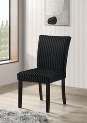 Dermott Upholstered Parson Dining Side Chair Black (Set of 2) - alternate view