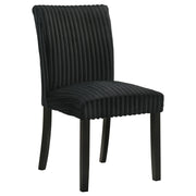Dermott Upholstered Parson Dining Side Chair Black (Set of 2) - detail 3