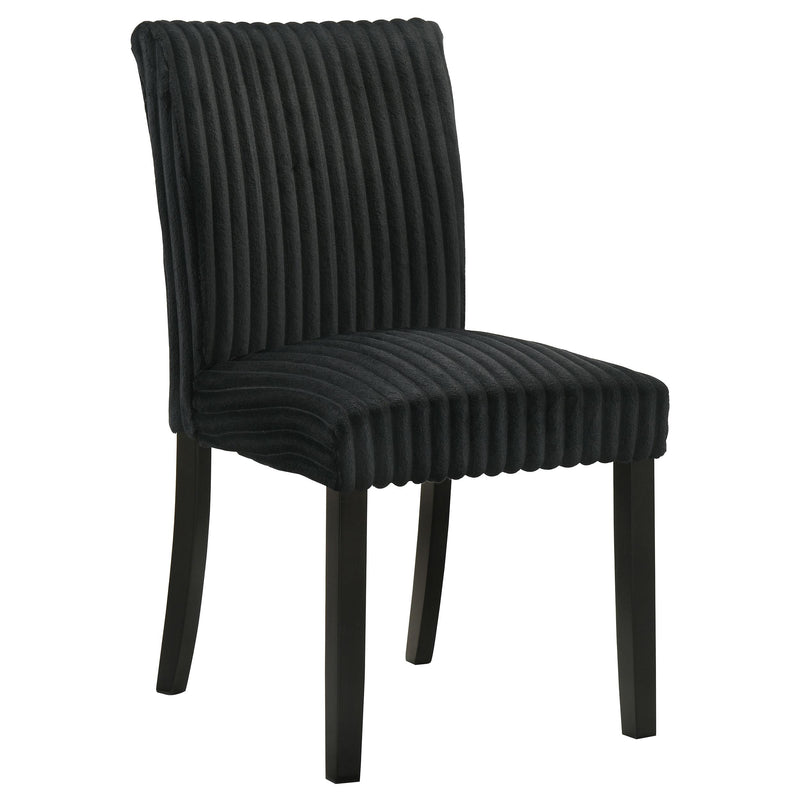 Dermott Upholstered Parson Dining Side Chair Black (Set of 2) - detail 3
