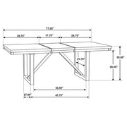 Spring Creek 77-inch Extension Dining Table Natural Walnut - detail 7
