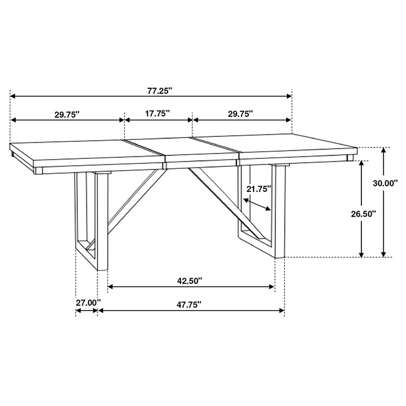 Spring Creek 77-inch Extension Dining Table Natural Walnut - detail 7