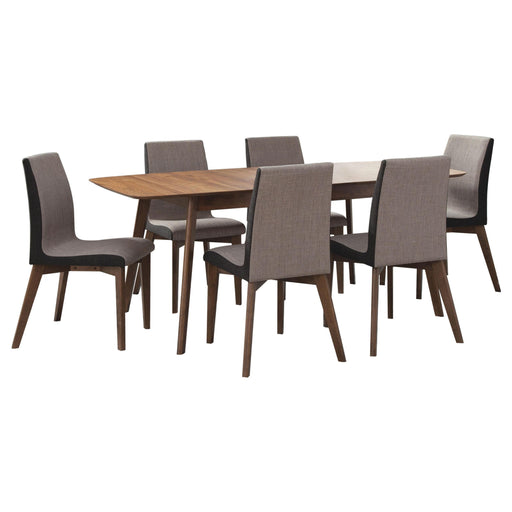 Redbridge 7-piece Rectangular Dining Set Natural Walnut - alternate view