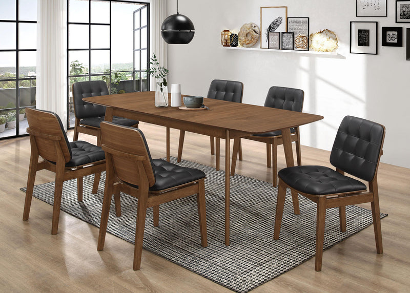 Redbridge 75-inch Extension Leaf Dining Table Natural Walnut - detail 6