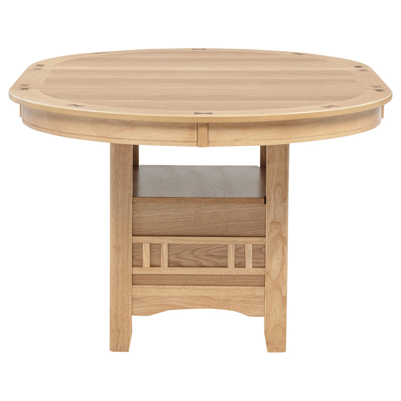Lavon Oval 60-inch Wood Extension Leaf Dining Table Light Oak - detail 7