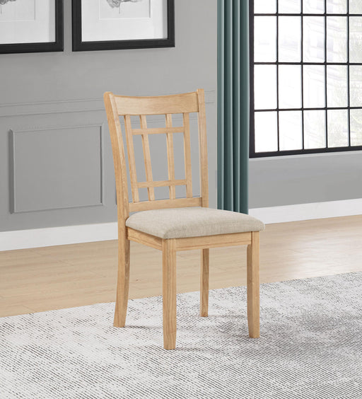 Lavon Wood Dining Side Chair Linen and Light Oak (Set of 2) - alternate view