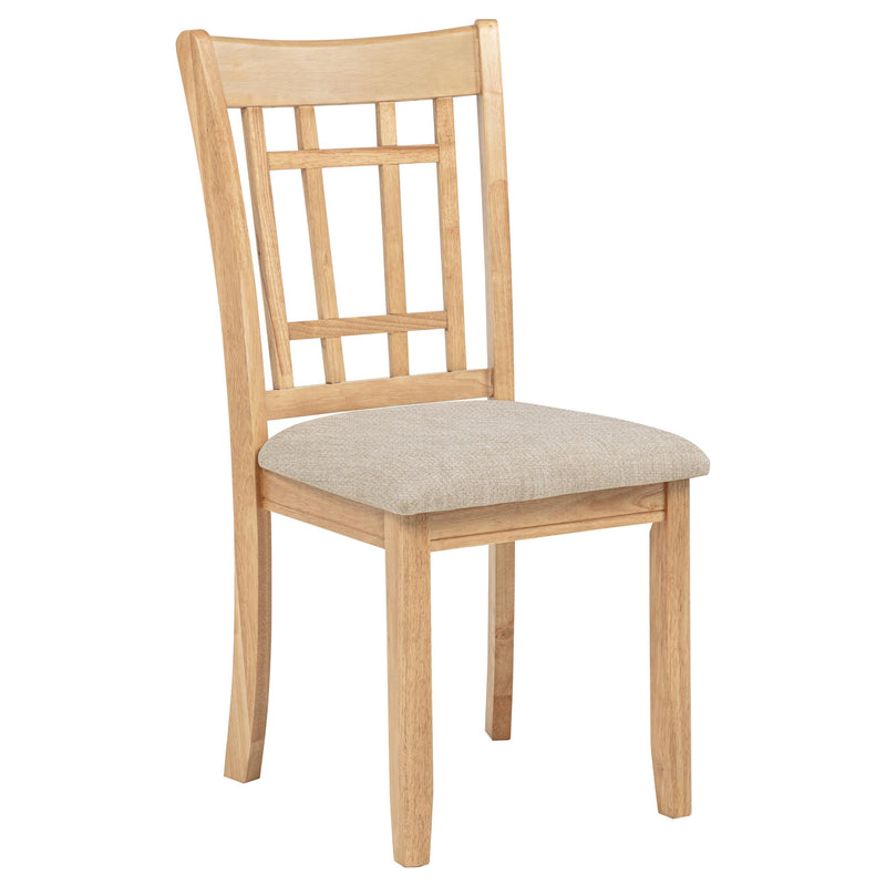 Lavon Wood Dining Side Chair Linen and Light Oak (Set of 2) - detail 3