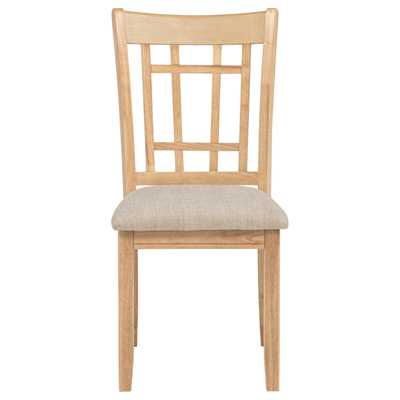 Lavon Wood Dining Side Chair Linen and Light Oak (Set of 2) - detail 4