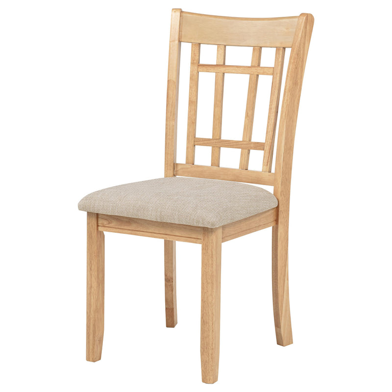 Lavon Wood Dining Side Chair Linen and Light Oak (Set of 2) - detail 5