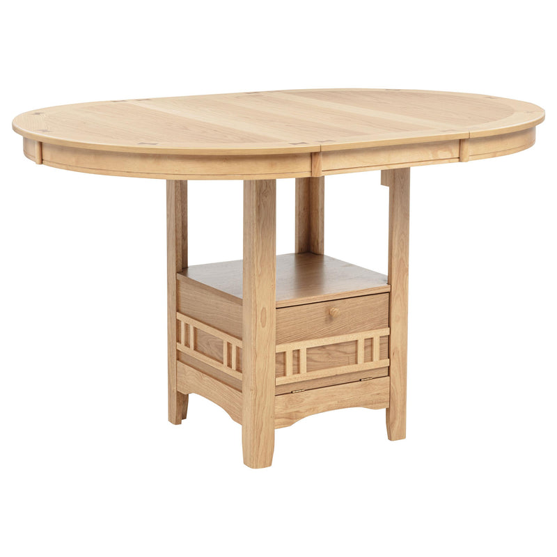 Lavon 5-piece Oval Counter Height Dining Set Light Oak - detail 7