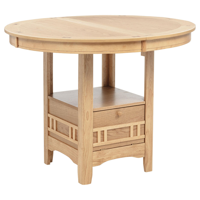 Lavon Oval 60-inch Counter Height Extension Dining Table Light Oak - detail 4