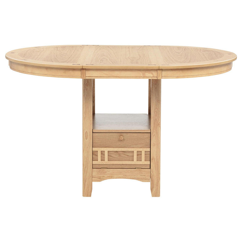 Lavon Oval 60-inch Counter Height Extension Dining Table Light Oak - detail 5