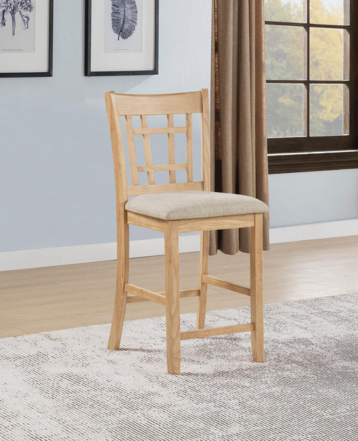 Lavon Wood Counter Height Dining Chair Linen and Light Oak (Set of 2) - alternate view