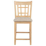 Lavon Wood Counter Height Dining Chair Linen and Light Oak (Set of 2) - detail 4
