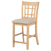Lavon Wood Counter Height Dining Chair Linen and Light Oak (Set of 2) - detail 5