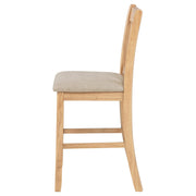 Lavon Wood Counter Height Dining Chair Linen and Light Oak (Set of 2) - detail 6