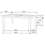 Coleman Rectangular 79-inch Dining Table Rustic Golden Brown - detail 6