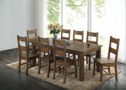 Coleman Rectangular 79-inch Dining Table Rustic Golden Brown - detail 7