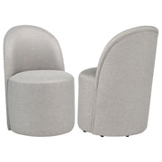 Aubrey Upholstered Barrel Dining Side Chair Beige (Set of 2)