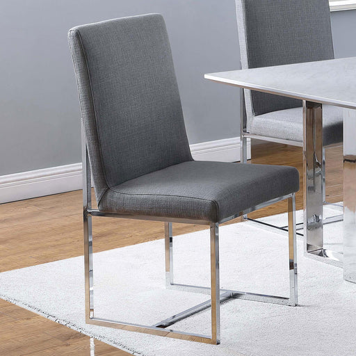 Mackinnon Upholstered Dining Side Chair Grey (Set of 2) - alternate view