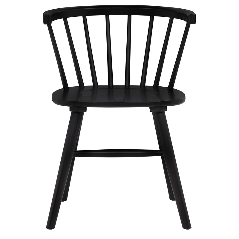 Jeffries Windsor Wood Dining Side Chair Black (Set of 2) - detail 4