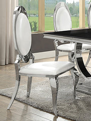 Antoine Upholstered Dining Chair Cream White (Set of 2) - alternate view