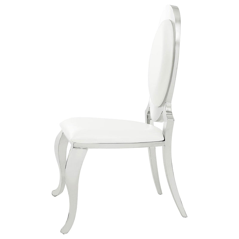 Antoine Upholstered Dining Chair Cream White (Set of 2) - detail 6