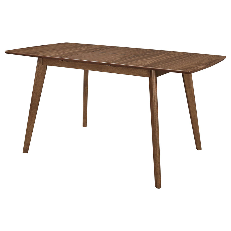 Alfredo 63-inch Extension Leaf Dining Table Natural Walnut - detail 3