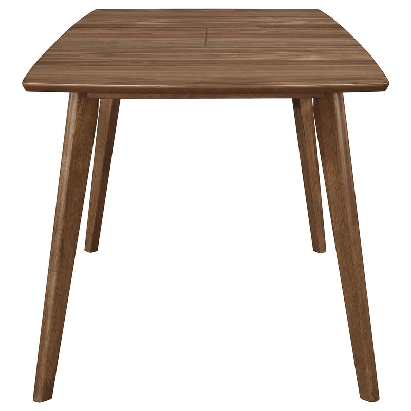 Alfredo 63-inch Extension Leaf Dining Table Natural Walnut - detail 4