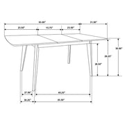 Alfredo 63-inch Extension Leaf Dining Table Natural Walnut - detail 7