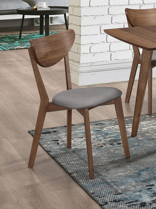 Alfredo Dining Side Chair Grey and Natural Walnut (Set of 2) - alternate view