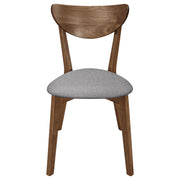 Alfredo Dining Side Chair Grey and Natural Walnut (Set of 2) - detail 4