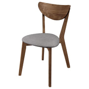 Alfredo Dining Side Chair Grey and Natural Walnut (Set of 2) - detail 5