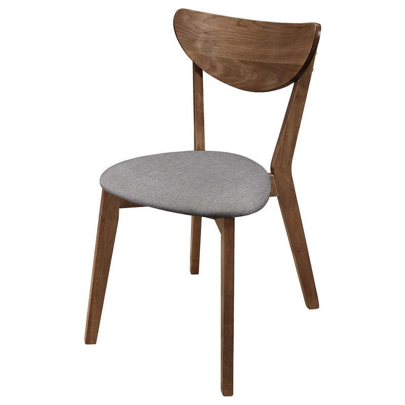 Alfredo Dining Side Chair Grey and Natural Walnut (Set of 2) - detail 5
