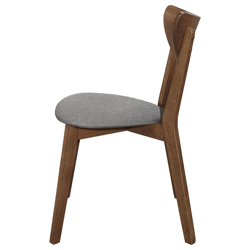 Alfredo Dining Side Chair Grey and Natural Walnut (Set of 2) - detail 6