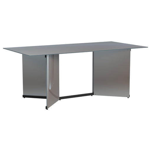Emery 76-inch Rectangular Mirrored Dining Table Silver - alternate view