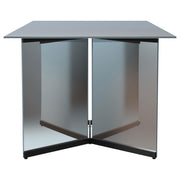 Emery 76-inch Rectangular Mirrored Dining Table Silver - detail 5