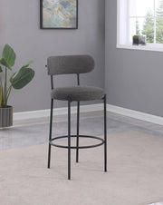 Viola Boucle Upholstered Bar Chair Grey (Set of 2) - alternate view
