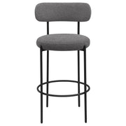Viola Boucle Upholstered Bar Chair Grey (Set of 2) - detail 4