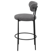 Viola Boucle Upholstered Bar Chair Grey (Set of 2) - detail 6