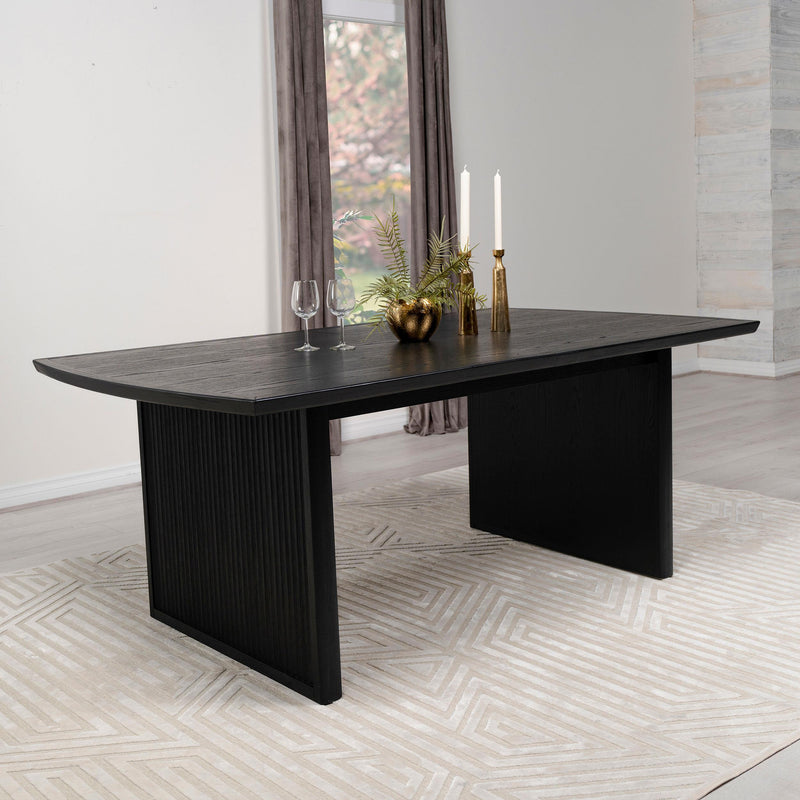 Brookmead 100-inch Extension Leaf Dining Table Black - alternate view