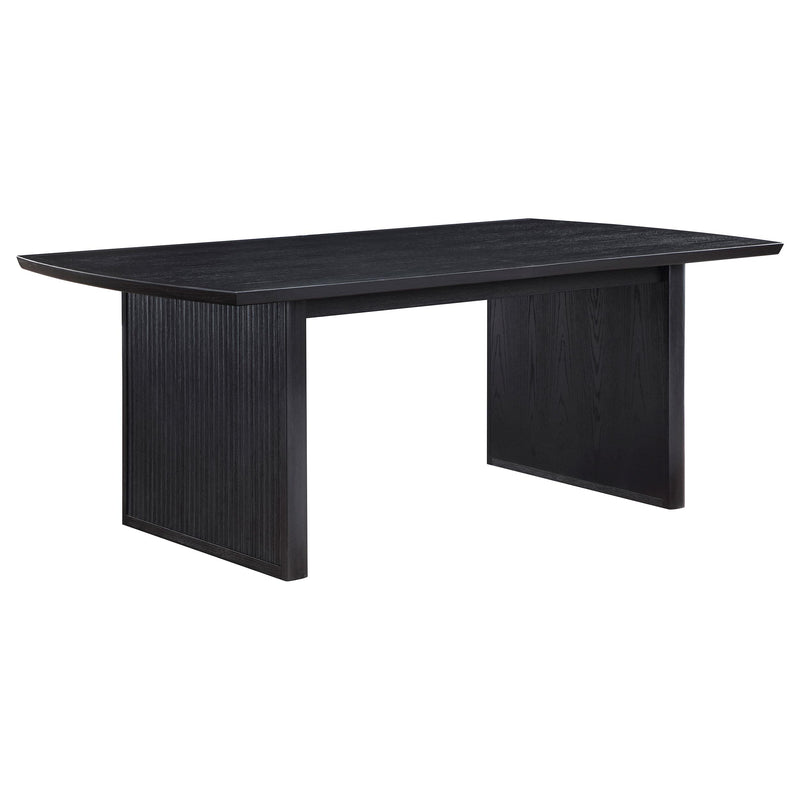 Brookmead 100-inch Extension Leaf Dining Table Black - detail 4