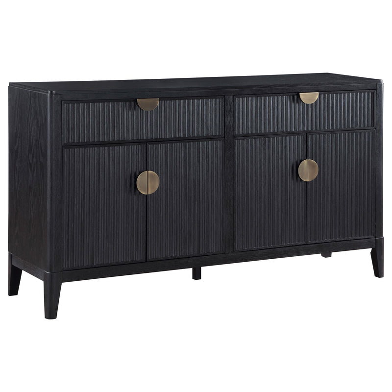 Brookmead 4-door Sideboard Buffet Storage Cabinet Black - alternate view