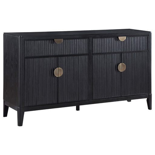 Brookmead 4-door Sideboard Buffet Storage Cabinet Black - alternate view