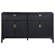 Brookmead 4-door Sideboard Buffet Storage Cabinet Black - detail 3