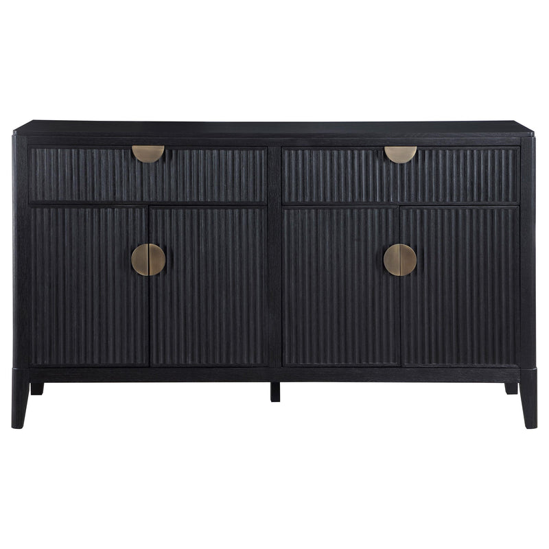 Brookmead 4-door Sideboard Buffet Storage Cabinet Black - detail 3