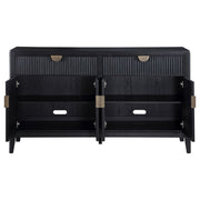 Brookmead 4-door Sideboard Buffet Storage Cabinet Black - detail 4