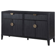Brookmead 4-door Sideboard Buffet Storage Cabinet Black - detail 5